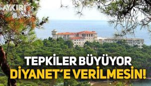 Diyanet'e devredilmesi için çalışmalara başlanan Heybeliada Senatoryumu için 