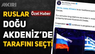 Doğu Akdeniz'de Rusya tarafını seçti, Rus ve Yunan bayrağını paylaştılar