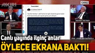 Mehmet Metiner'in canlı yayında donduğu anlar