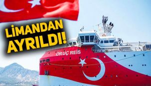 Oruç Reis Antalya Limanı'ndan ayrıldı