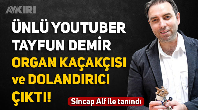 Sincap Alf ile meşhur olan Youtuber Tayfun Demir'in, 44 ayrı suçtan 52 yıl hapis cezası aldığı ortaya çıktı
