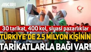 Türkiye'de 30 tarikata bağlı 2.5 milyon kişi var!
