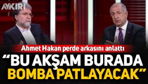 Ahmet Hakan, Ümit Özdağ'ın açıklamalarının öncesinde yaşananları anlattı
