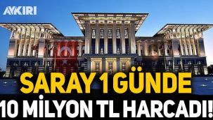 Cumhurbaşkanlığı Sarayı, 1 yılda 3.6 milyar lira, günde 10 milyon TL harcadı!