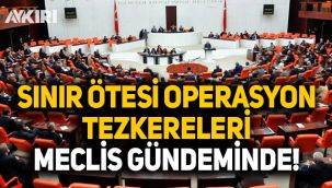 Irak ve Suriye'ye sınır ötesi operasyonlar için tezkere TBMM'de