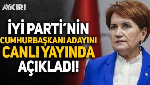 İYİ Parti'nin Cumhurbaşkanı adayını canlı yayında açıkladı