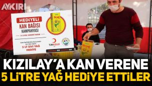 Kızılay'a kan verene 5 litre yağ hediye ettiler!