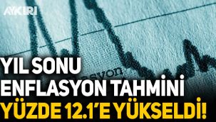Merkez Bankası, yıl sonu enflasyon tahminini yüzde 8.9'dan 12.1'e yükseltti