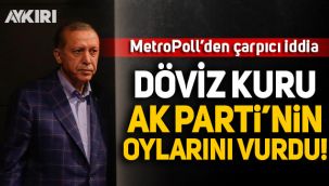 MetroPoll'den çarpıcı iddia: Döviz kuru AK Parti'nin oylarını vurdu