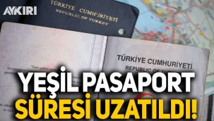 Resmi Gazete'de yayımlandı: Yeşil Pasaport'un süresi uzatıldı