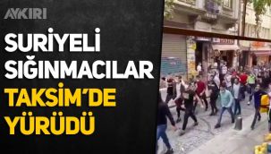 Suriyeli sığınmacılar Taksim'de yürüdü, Fransa'yı protesto etti
