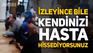 AVM'de yerlere oturup yemek yiyen vatandaşlar şaşkınlık yarattı