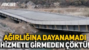 Çalköy Köprüsü hizmete girmeden çöktü!