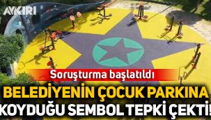 CHP'li Küçükçekmece Belediyesi'nin çocuk parkına koyduğu sembol tepki çekti! Soruşturma başlatıldı