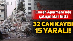 Emrah Apartmanı’nda kurtarma çalışmaları sonra erdi: 32 can kaybı, 15 yaralı