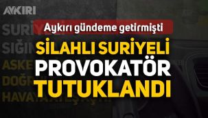 Hatay'da Jandarma noktasından elinde silahla geçip, video çeken Suriyeli sığınmacı tutuklandı!
