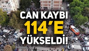İzmir'deki depremde hayatını kaybedenlerin sayısı 114'e yükseldi