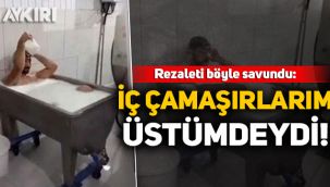 Konya'da bir fabrikada süt banyosu yapan işçi: İç çamaşırlarım üstümdeydi