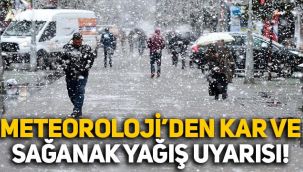 Meteoroloji'den kar ve sağanak yağış uyarısı!
