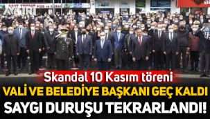 Samsun'da skandal 10 Kasım töreni: Vali geç kaldı, AK Partili Başkan son anda yetişti!