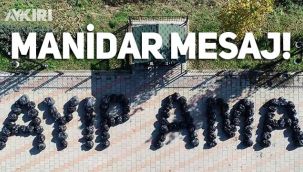 Temizlik işçileri çevreyi kirletenlere çöp torbalarıyla mesaj verdi