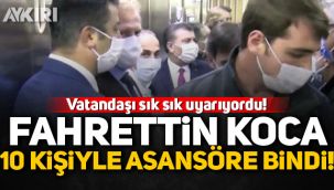 Vatandaşı sık sık uyaran Fahrettin Koca, sosyal mesafeyi ihlal etti 