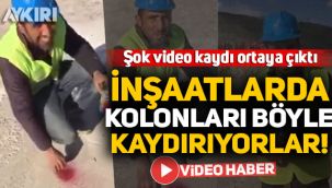 Video kaydı ortaya çıktı: İnşaatlarda kolonları böyle kaydırıyorlar!