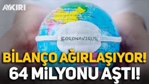 Koronavirüs bilançosu ağırlaşıyor: Vaka sayısı 64 milyonu aştı!