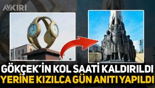 Melih Gökçek'in kol saati kaldırıldı, yerine 'Kızılca Gün Anıtı' yapıldı! 