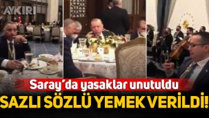 Saray'da yasaklar unutuldu, Irak heyeti için sazlı-sözlü ziyafet verildi
