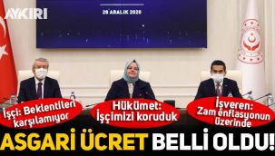 2021 yılı asgari ücret miktarı belli oldu!