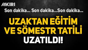 Uzaktan eğitim ve yarıyıl tatilinin süresi uzatıldı!