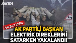 Çarpıcı iddia: AK Partili Başkan, elektrik direklerini satarken yakalandı
