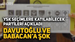 Hangi partiler seçime girebiliyor, YSK açıkladı