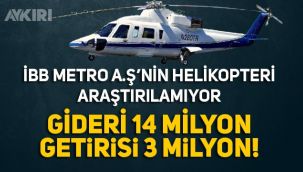 İBB geçmiş döneminde alınan ve 11 milyon lira zarar ettiren helikopter araştırılamıyor!