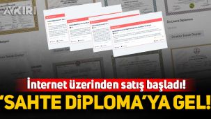 İnternet üzerinden satış başladı! 'Sahte Diploma'ya gel!