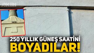 Restorasyon değil, tarih cinayeti! 250 yıllık güneş saatinin üzerine badana boya yaptılar!