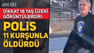 ABD'de şok görüntüler, polis kendisine sopayla saldıran şahsı 11 kurşunla böyle öldürdü