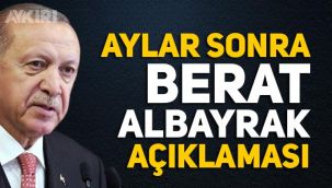 Erdoğan'dan aylar sonra Berat Albayrak açıklaması