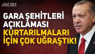 Erdoğan'dan Gara'daki şehitlerle ilgili açıklama: 
