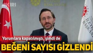 Fahrettin Altun'un Boğaziçi videosu önce yorumlara sonra da beğeniye kapatıldı
