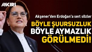 Meral Akşener'den Erdoğan'a çok sert sözler!