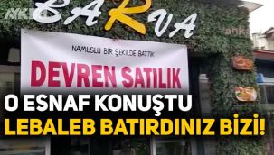 Namuslu bir şekilde battık pankartı asan esnaf İbrahim Odabaş konuştu: 