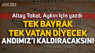 Altay Tokat yazdı: Tek bayrak, Tek vatan diyecek, Andımız'ı kaldıracaksın!