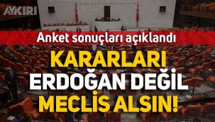Anket sonuçları açıklandı: Vatandaşlar