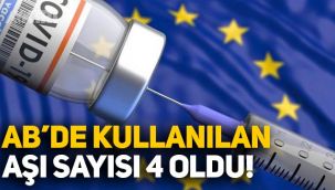 Avrupa Birliği'nde kullanılan koronavirüs aşı sayısı 4 oldu