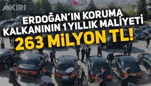 Erdoğan'ın korumaları için 1 yılda 263 milyon TL harcandı