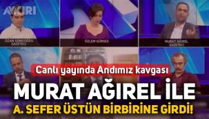 Halk TV canlı yayınında Murat Ağırel ve Gelecek Partili Ayhan Sefer Üstün arasında andımız tartışması
