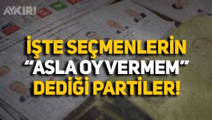 Seçmenler hangi partiler için