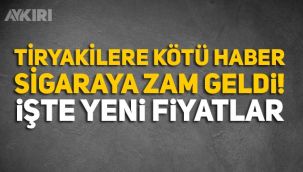 Sigaraya zam geldi, Yeni sigara fiyatları